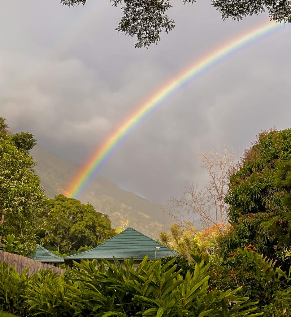 Rainbow Over the Cottage in Iao Valley